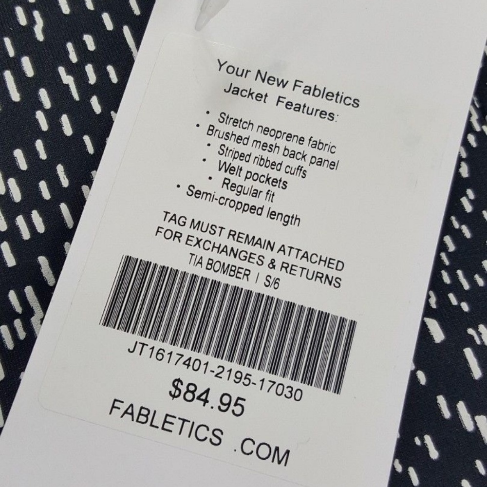 ⛔Fabletics Tia Bomber Jacket Black S - Picture 5 of 8